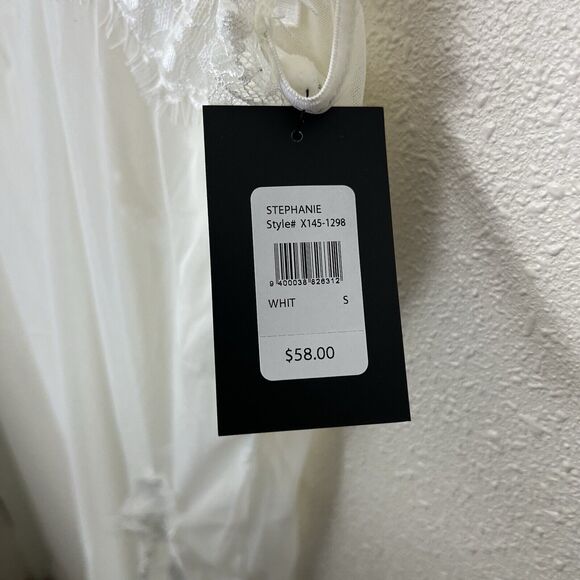 NWT Frederick's Of Hollywood Stephanie Sheer Lace Chemise Teddy Thong Set Small - Picture 5 of 5